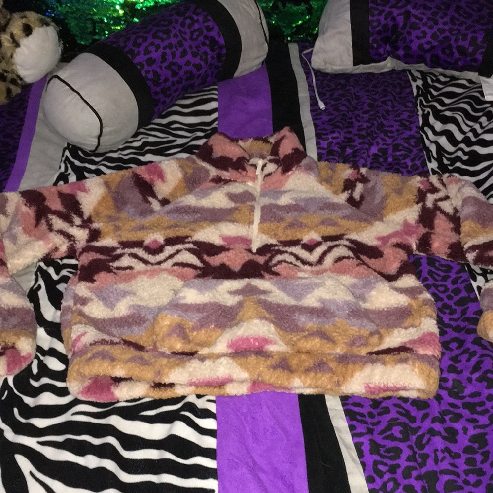 Cropped half zip
